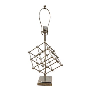 Regina Andrew Cubic Lamp Polished Nickel. For Sale
