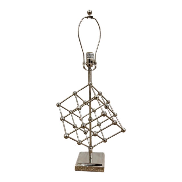 Regina Andrew Cubic Lamp Polished Nickel. For Sale