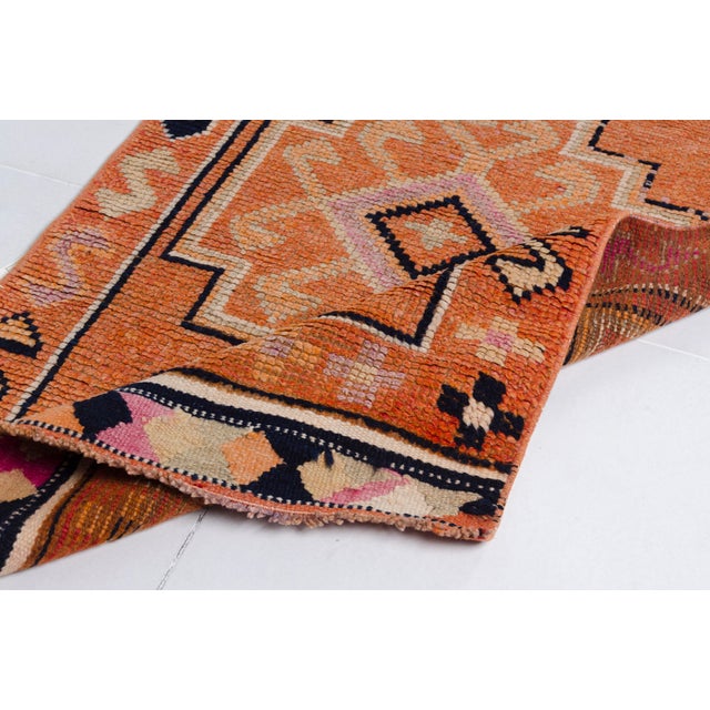 Vintage Handknotted Oushak Runner For Sale - Image 4 of 10