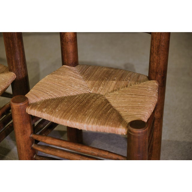 Chairs in Beech and Cane attributed to Charles Dudouyt, 1950s, Set of 6 For Sale - Image 12 of 16