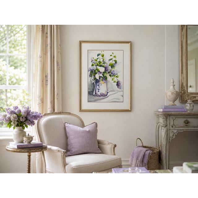 Lilacs in Vase - Tomoko Parry, C. 1990s For Sale - Image 9 of 10