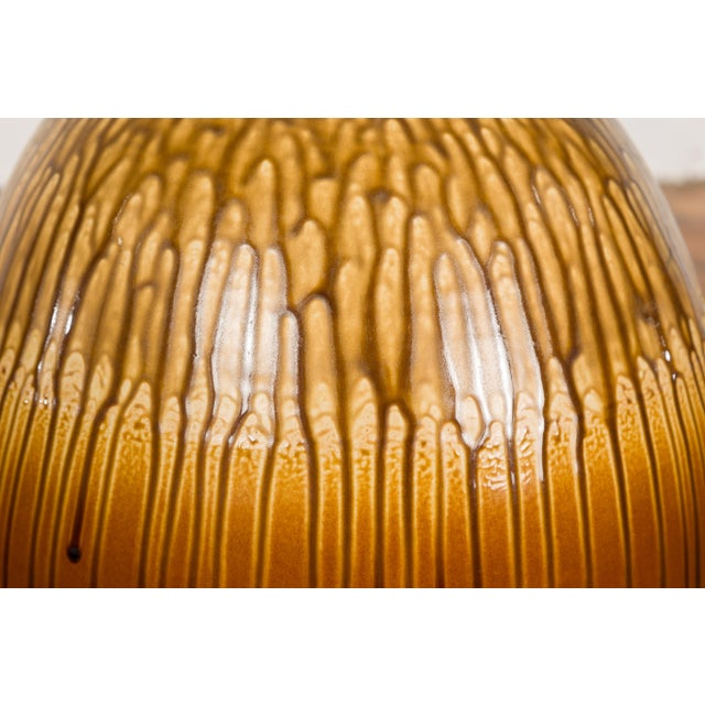 Prem Collection Artisan Handcrafted Two-Tone Vase with Dripping Décor For Sale - Image 9 of 12