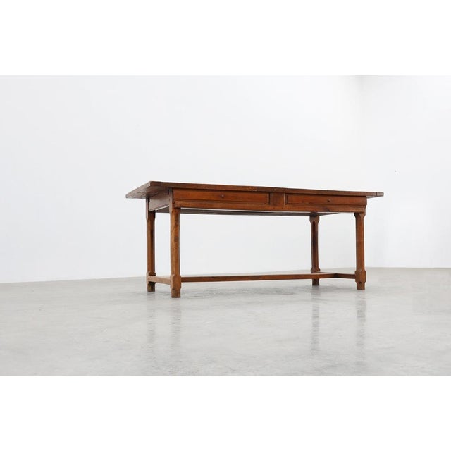 Rustic Antique Rustic Oak Dinner Table, France, 1800s For Sale - Image 3 of 18
