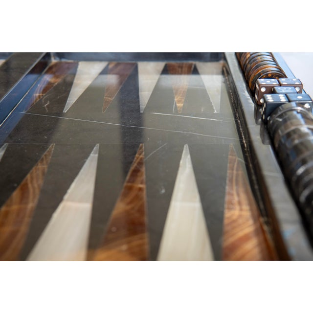 Gemstone 1970's Onyx and Marble Backgammon Set For Sale - Image 7 of 10