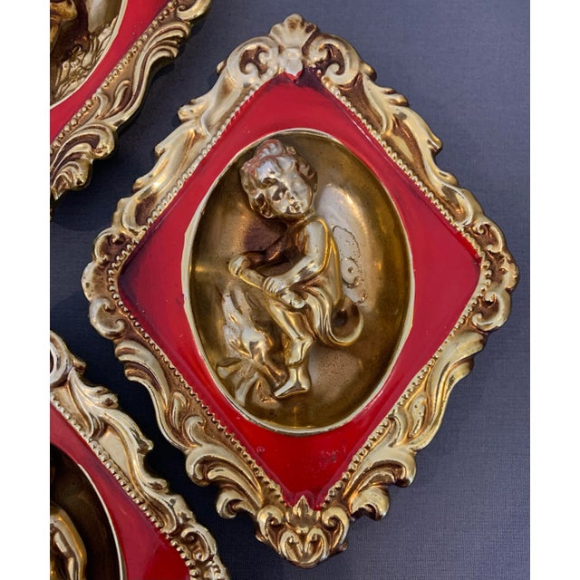 1960s Four Seasons Cherub Wall Plaques Set Chairish