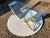 Postmodern Vintage Postmodern Tessellated Stone & Glass Sculptural End Side Tables À Pair For Sale - Image 3 of 18