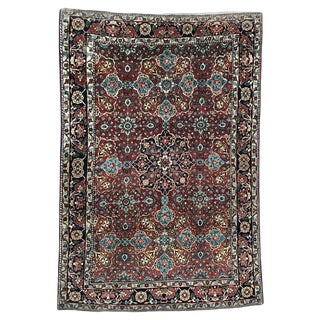 Antique Ispahan Rug, 1890s For Sale