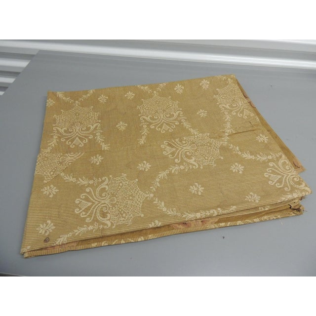 English Antique Yellow English Cotton Printed Fabric Patchwork Style For Sale - Image 3 of 6