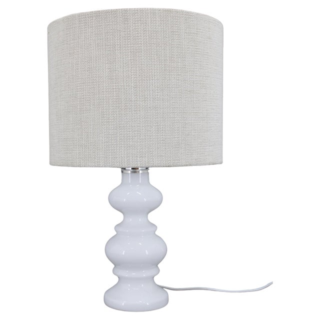 Ceramic Table Lamp with New Fabric Shade, Italy, 1970s For Sale