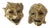 Mid-Century Handcrafted Masks Depicting the Comedy and Tragedy of Greek Theatre, Set of 2 For Sale