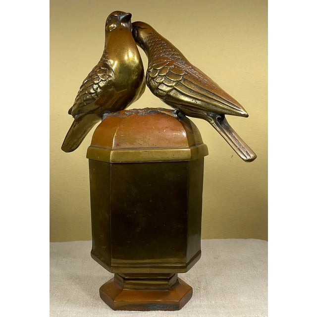 Metal 1920s Antique Bronze Jewlery Box For Sale - Image 7 of 12