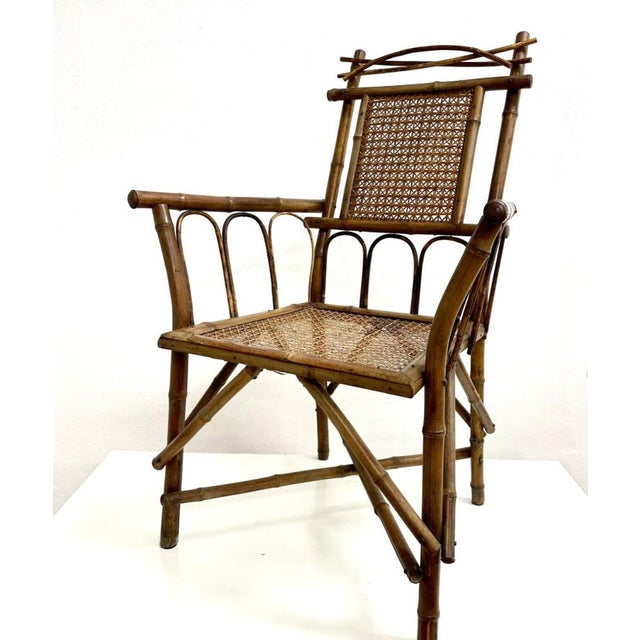 Vintage Bamboo Armchair, 1960s For Sale - Image 3 of 6