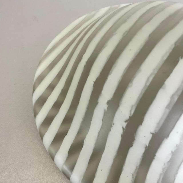 Zebra Glass Flushmount Wall Light attributed to Peill & Putzler, Germany, 1980s For Sale - Image 11 of 18
