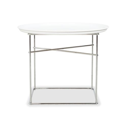 Fat-Fat Coffee Table in White Plastic and Chrome Frame by Patricia Urquiola for B&B Italia For Sale - Image 12 of 14