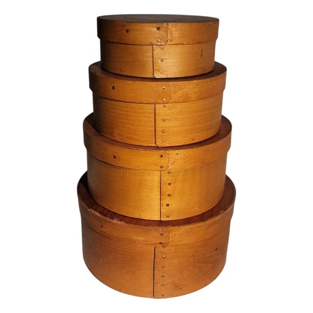 Late 19Thc Shaker Style Pantry Boxes -Stack of Four For Sale