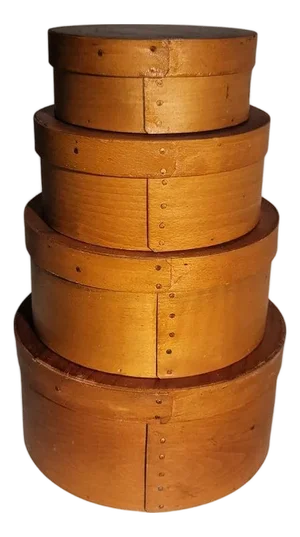 Late 19Thc Shaker Style Pantry Boxes -Stack of Four