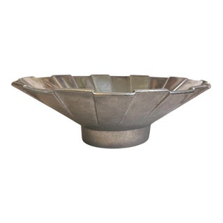 Vintage Wilton Armetale Faceted Salad Bowl For Sale