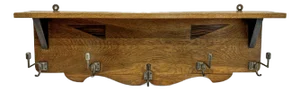 Art Deco Dutch Black Coat Rack in Oak, 1930s