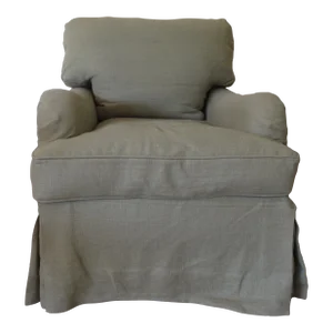 George Smith Slip Cover Club Chair With Swivel Base