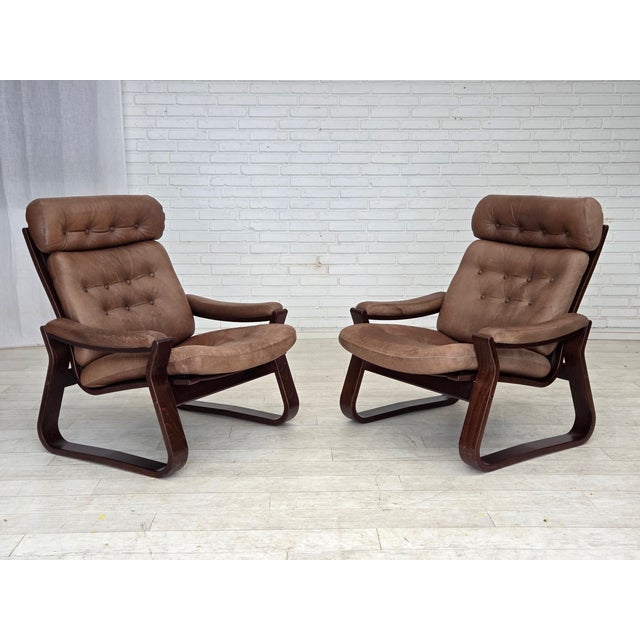 Vintage Danish Lounge Chair in Leather by Georg Thams, 1970s For Sale - Image 17 of 18