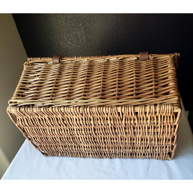 Brown Fortnum & Mason British Wicker Storage Basket - 20" For Sale - Image 8 of 9