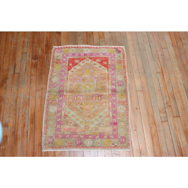 Rustic Antique Zabihi Collection Turkish Ghiordes Rug For Sale - Image 3 of 8