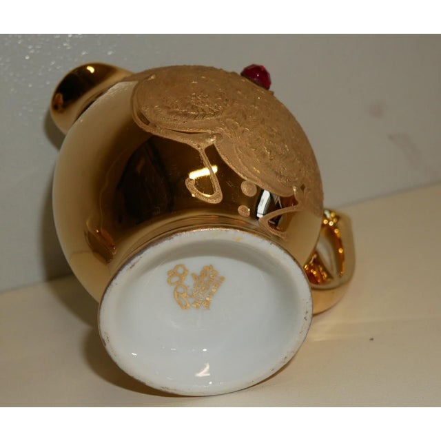 Antique Porcelain and Gilded Coffee Service, 1950s, Set of 23 For Sale - Image 4 of 12