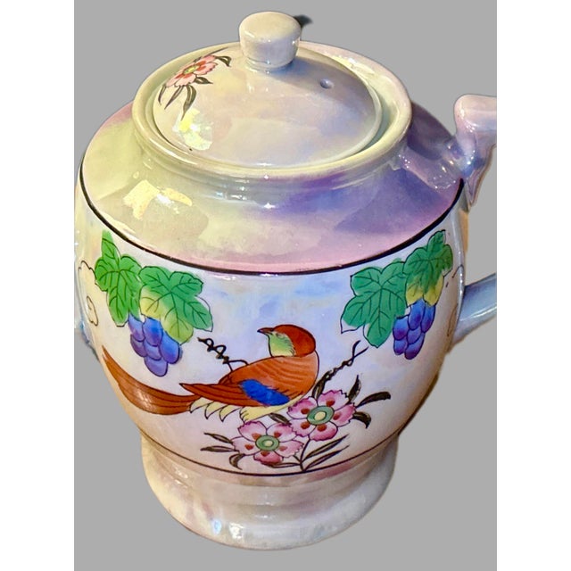 1950's Japanese Lusterware Tea Pot For Sale - Image 4 of 8