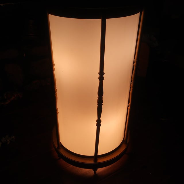 1970s Large Mid Century Gothic Pendant Light With Long Metal Downrod For Sale - Image 9 of 14