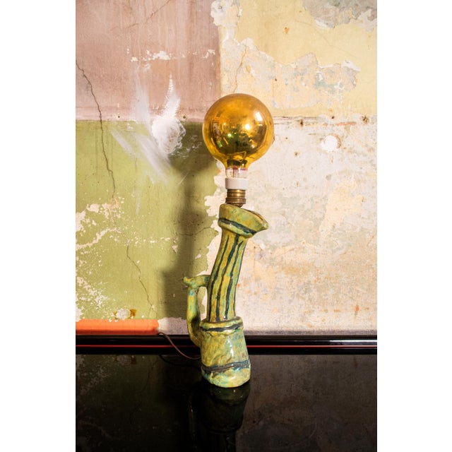 1960s Sculptural Ceramic Lamp, Italy, 1960s For Sale - Image 5 of 5