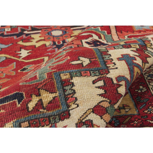 Late 19th Century Persian Serapi Rug, 11'09 X 14'10 For Sale In Dallas - Image 6 of 10