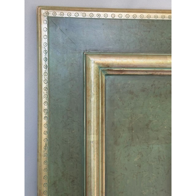 Vintage Howard Elliott Silver Verde Wall Mirror For Sale - Image 4 of 10