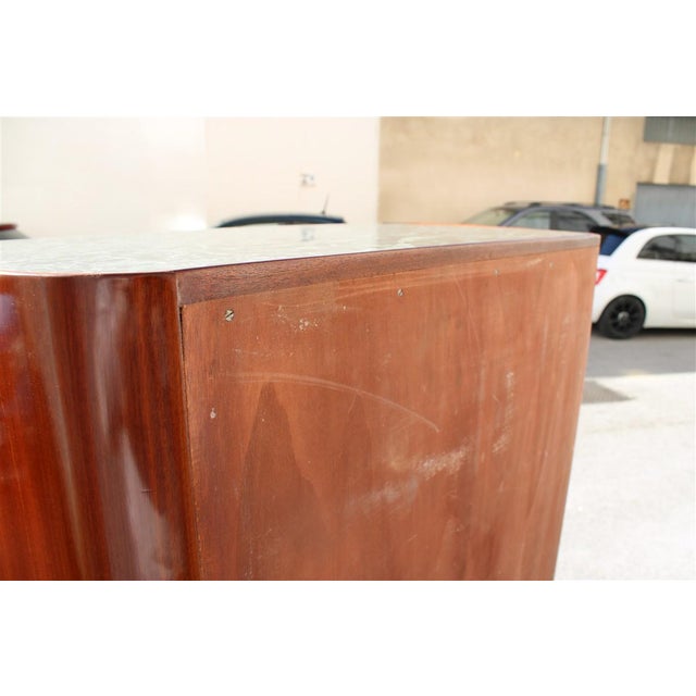 Chest of Drawers with Green Marble and Ducrot Brass by Paolo Buffa, 1950 For Sale - Image 16 of 17