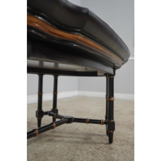 Neoclassical Paint Decorated Coffee Table W. Bamboo Form For Sale - Image 9 of 12