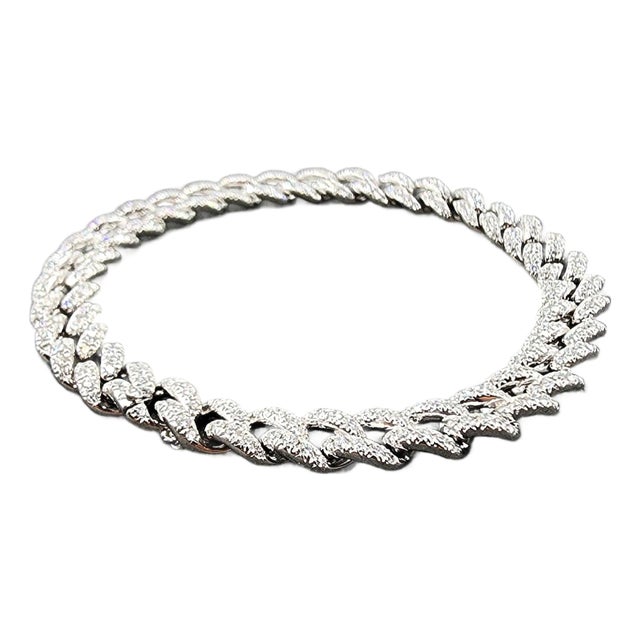 2.57 Ct Cuban Link Diamond Bracelet For Sale