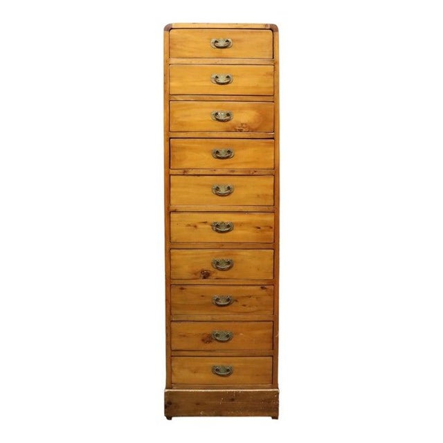 Traditional Oversized Antique Mahogany 10-Drawer Lingerie Chest C1930 For Sale - Image 3 of 9