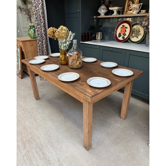 Vintage Farmhouse Table, 1950s For Sale - Image 4 of 12