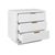 Not Yet Made - Made To Order Matthew Izzo Home Mateo Glossy White Lacquer Three Drawer Side Table With Brass Drawer Pulls For Sale - Image 5 of 6