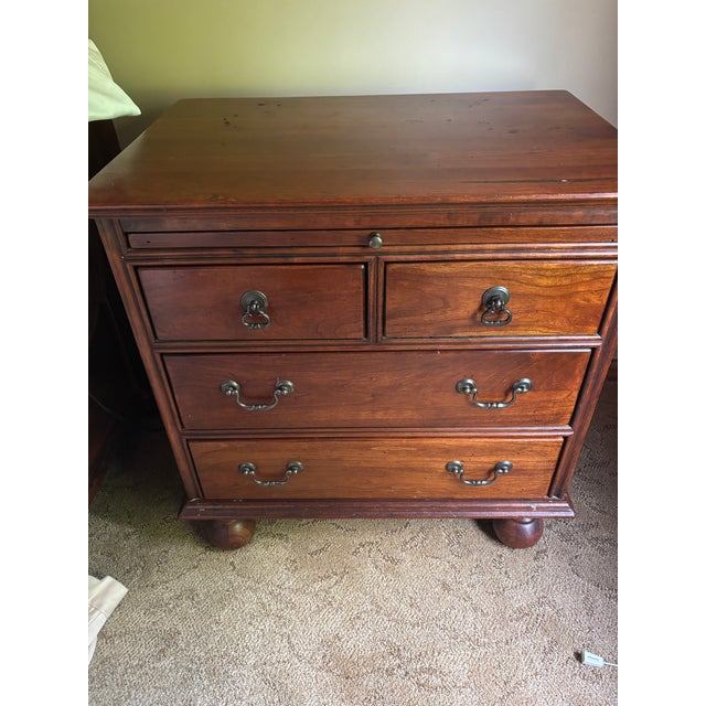 Matching pair of Bob Timberlake for Lexington nightstands in a rich cherry finish. Made in the USA, these 4-drawer...