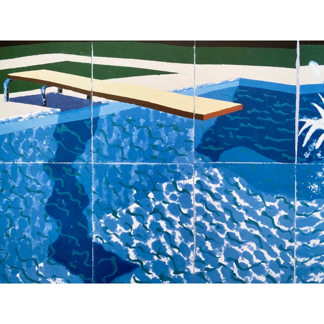 David Hockney Vintage 1994 Lithograph Print Framed Large Pop Art Poster " Le Plongeur ( Paper Pool 18 ) " 1978 For Sale In Kansas City - Image 6 of 18