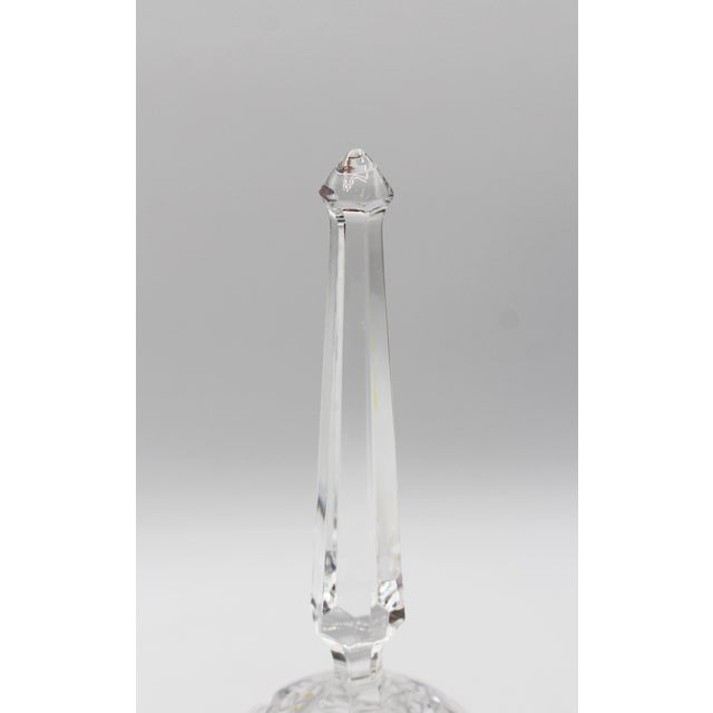 Vintage Waterford cut crystal Spire Tree Topper. Faceted spire to pointed finial tip over diamond cut ball over molded...