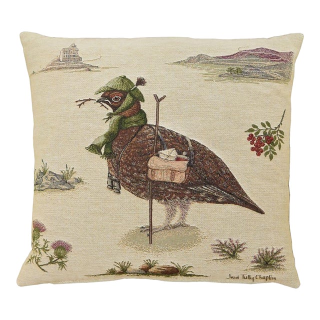 Henry Grouse the Stalker Tapestry Cushion With Feather Filler - 46x46cm (18"x18") For Sale