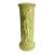 Vintage Chartreuse Green Ceramic Vase With Asian Woman Relief For Sale