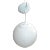 Bauhaus Style Round Opaline Glass and Enamel Pendant Light For Sale