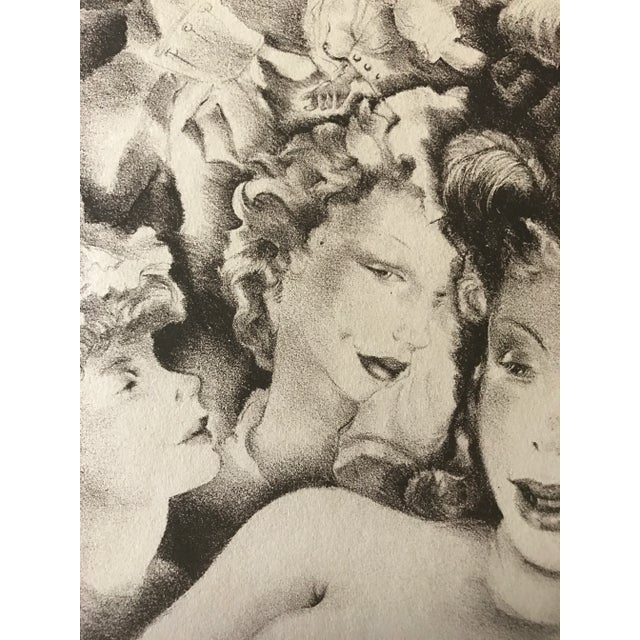 1937 Mariette Lydis Parisian Women Lithograph For Sale - Image 4 of 4