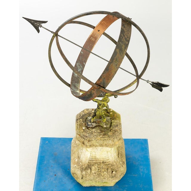 Antique Sundial Sculpture on Base For Sale - Image 3 of 6