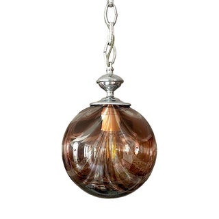 Portuguese Art Deco Globe Pendant Light by Marinha Grande, 1960s For Sale
