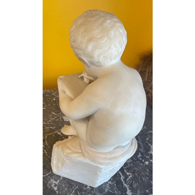 Italian Antique Italian Marble Sculpture of a Child in the Style of Canova For Sale - Image 3 of 11