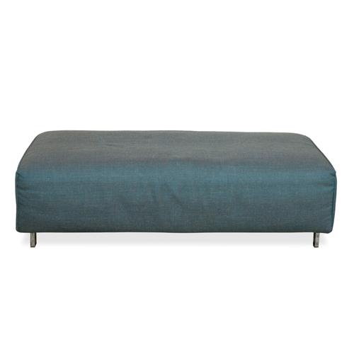Grata Ottoman in Petrol Blue Fabric from Rolf Benz For Sale - Image 5 of 7