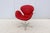 2010s Danish Mid-Century Modern Arne Jacobsen for Fritz Hansen Red Leather Swan Chair, New For Sale - Image 5 of 18